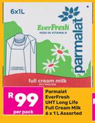 Parmalat Everfresh UHT Long Life Full Cream Milk Assorted-6 x 1L Per Pack