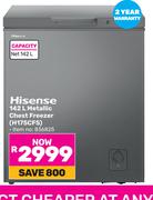 Hisense 142L Metallic Chest Freezer H175CFS
