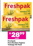Freshpak Pure Rooibos Tagless Teabags-40 Pack Each