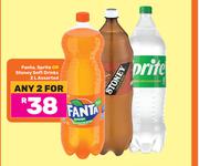 Fanta, Sprite Or Stoney Soft Drinks Assorted-For 2 x 2L
