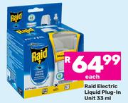 Raid Electric Liquid Plug In Unit-33ml Each