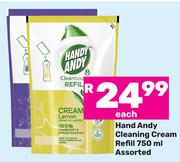 Handy Andy Cleaning Cream Refill Assorted-750ml Each