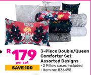3-Piece Double/Queen Comforter Set (Assorted Designs)-Per Set