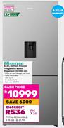 Hisense 463Ltr Bottom Freezer Fridge With Water Dispenser H610BS-WD