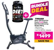 Trojan Apex 120 Exercise Cycle Plus Black Bull Diet Slimming Shake 908g