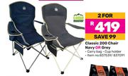 Campmaster Classic 200 Chair Navy Or Grey-For 2