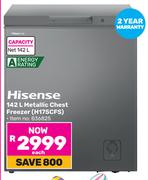 Hisense 142L Metallic Chest Freezer H175CFS