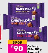 Cadbury Slabs Assorted-For 3 x 150g