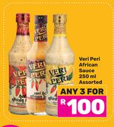 Veri Veri African Sauce Assorted-For Any 3 x 250ml
