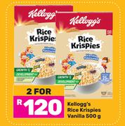 Kellogg's Rice Krispies Vanilla-For 2 x 500g