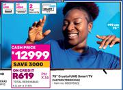 Samsung 190cm (75") Crystal UHD Smart TV UA75DU7000KXXA