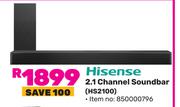 Hisense 2.1 Channel Soundbar HS2100