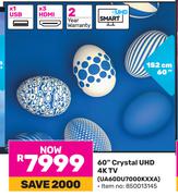 Samsung 152cm (60") Crystal UHD 4K TV UA60DU7000KXXA