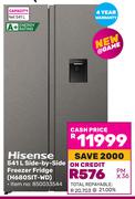 Hisense 541Ltr Side-By-Side Freezer Fridge H680SIT-WD