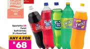Sparletta Or Twist Soft Drinks Assorted-For 4 x 2L