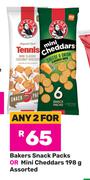 Bakers Snack Packs Or Mini Cheddars Assorted-For 2 x 198g