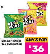 Simba Nik Naks Assorted-For 3 x 135g