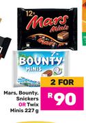 Mars, Bounty, Snickers Or Twix Minis-For 2 x 227g