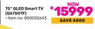 Samsung 75" QLED Smart TV QA7507F