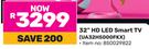 Samsung 32" HD LED Smart TV UA32H5000FKX