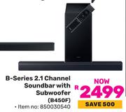 Samsung B-Series 2.1 Channel Soundbar With Subwoofer B450F