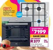 Defy 4 Burner Gas Hob & Electric Oven DCB843E