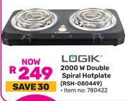 Logik 2000W Double Spiral Hotplate RSH-0808449