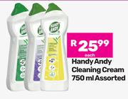 Handy Andy Cleaning Cream Assorted-750ml Each
