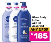 Nivea Body Lotion Assorted-For Any 2 x 625ml