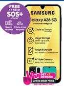 2 x Samsung Galaxy A26 Smartphone-On Red Flaxi 230 + Red Flexi 85