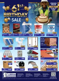 K Carrim Builders Mecca : 61st Birthday Sale (26 September - 24 November 2025)