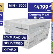 Cement Maxi Bricks-Per 1000