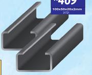Steel Lip Channel 100 x 50 x 20 x 2mm 31721
