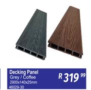 Decking Panel Grey/Coffee 2900 x 140 x 25mm 46029-30