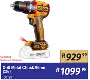 Ingco Drill Metal Chuck 96Nm 20V 50193