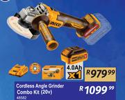 Ingco Cordless Angle Grinder Combo Kit 20V 48582
