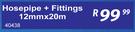 Hosepipe + Fittings 12mm x 20m 40438