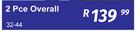 2 Pce Overall 32-44