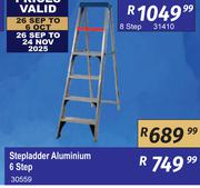Step Ladder Aluminium 6 Step 30559