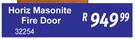 Horiz Masonite Fire Door 32254