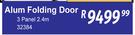 Alum Folding Door 3 Panel 2.4m 32384