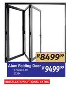 Alum Folding Door 3 Panel 2.4m 32384