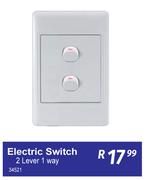 Electric Switch 2 Lever 1 Way 34521