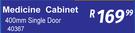 Medicine Cabinet 400mm Single Door 40367