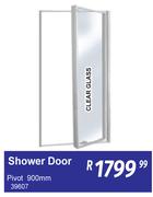 Shower Door Pivot 900mm Clear Glass 39607