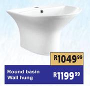 Round Basin Wall Hung