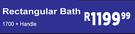 Rectangular Bath 1700 + Handle