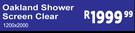 Oakland Shower Screen Clear 1200 x 2000
