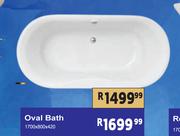 Oval Bath 1700 x 800 x 420