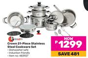 Tissolli Crown 21 Piece Stainless Steel Cookware Set 483927